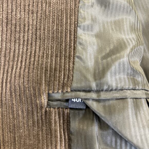 Hunt Valley Wide Whale Corduroy Sport Coat Men's 40R Dark Brown Jacket Blazer - Picture 10 of 13